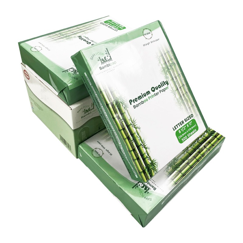 Bamboo Printer Paper - 8 1/2” x 11” - 95 Bright White - 20LB | For Copiers, Office Printers, Home Printers, Multipurpose, Reports| Made from Bamboo Fiber, Renewable Resources, Zero Trees Used, Sustainable, Environmentally Friendly
